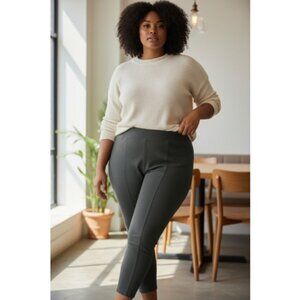 STYLE & CO Olive Green Stretch Pants Leggings Ladies Plus size 24W